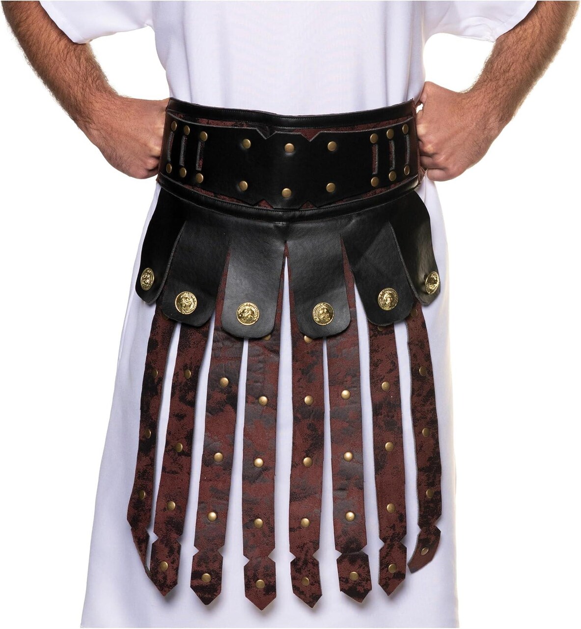 Mens Greek Roman Belt - Warrior, Knight Armor, Medieval Belt, Cosplay and Halloween Accessories, Soldier, Viking, Renaissance Belt (One Size)